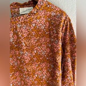 Universal Thread Long Sleeve Blouse Mock Neck Floral XXL